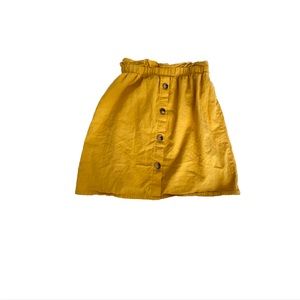 Yellow button down skirt